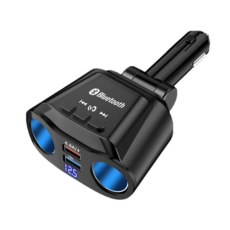 Dual USB 66W + 2.4A pantalla digital rotativa Bluetooth FM receptor cargador de coche