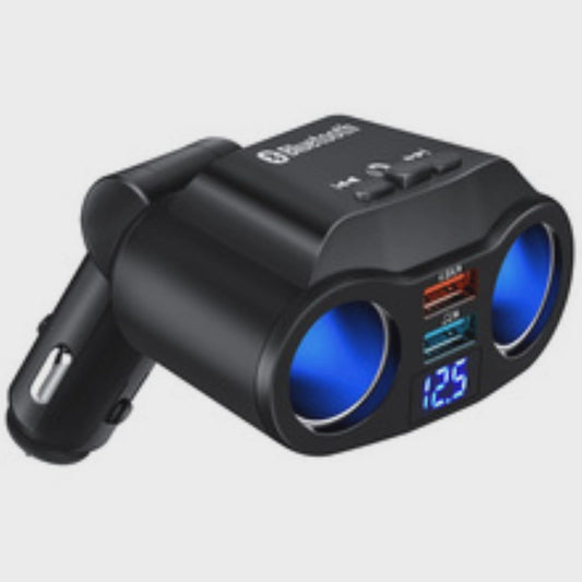 Dual USB 66W + 2.4A pantalla digital rotativa Bluetooth FM receptor cargador de coche